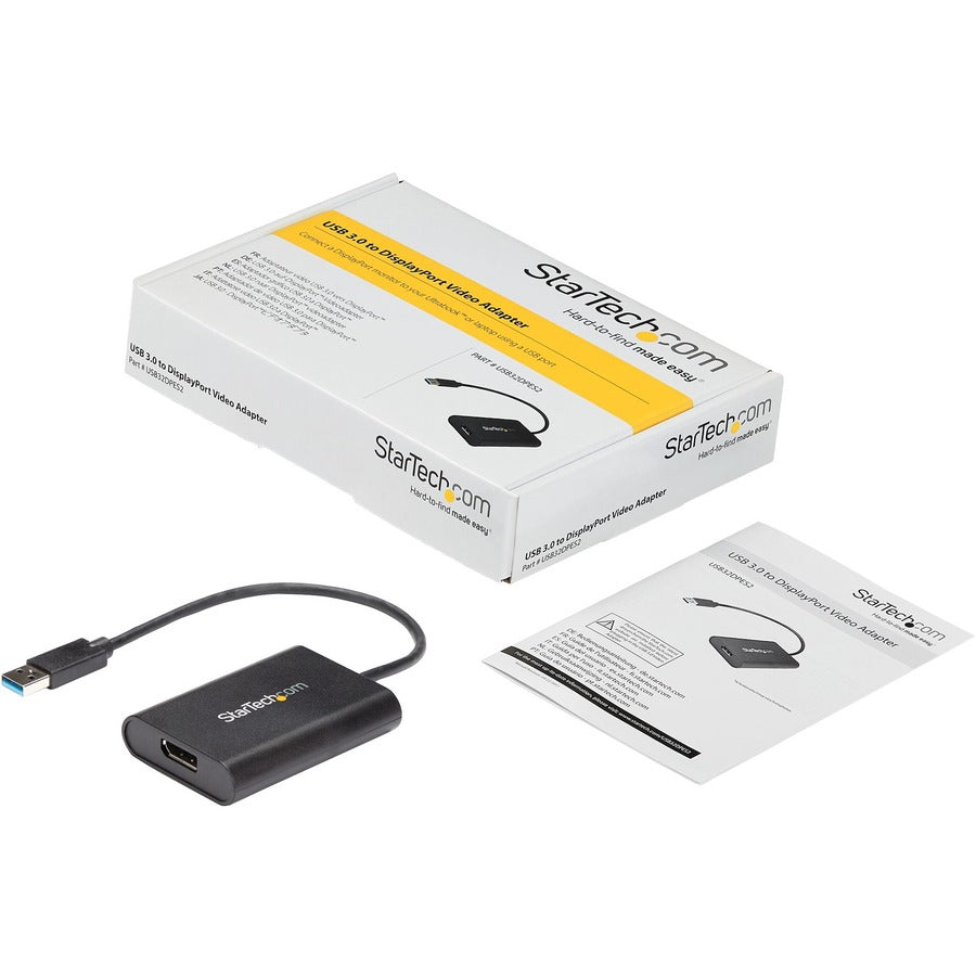 StarTech.com Adaptateur USB vers DisplayPort - Adaptateur vidéo USB vers DP 4K - USB 3.0 - 4K 30 Hz USB32DPES2