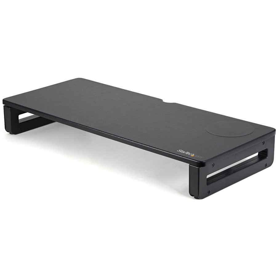 StarTech.com Support de moniteur avec chargeur sans fil – Chargeur Qi 15 W pour téléphone – Support de moniteur d'ordinateur réglable en hauteur pour bureau MONSTADQI