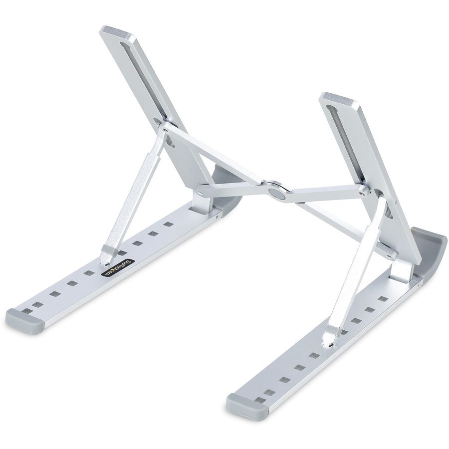 StarTech.com Foldable Laptop Riser Stand, Portable Height Adjustable Ergonomic Laptop Stand, Tilt/Raised/Angled Laptop/Tablet Stand LAPTOP-RISER-BAR