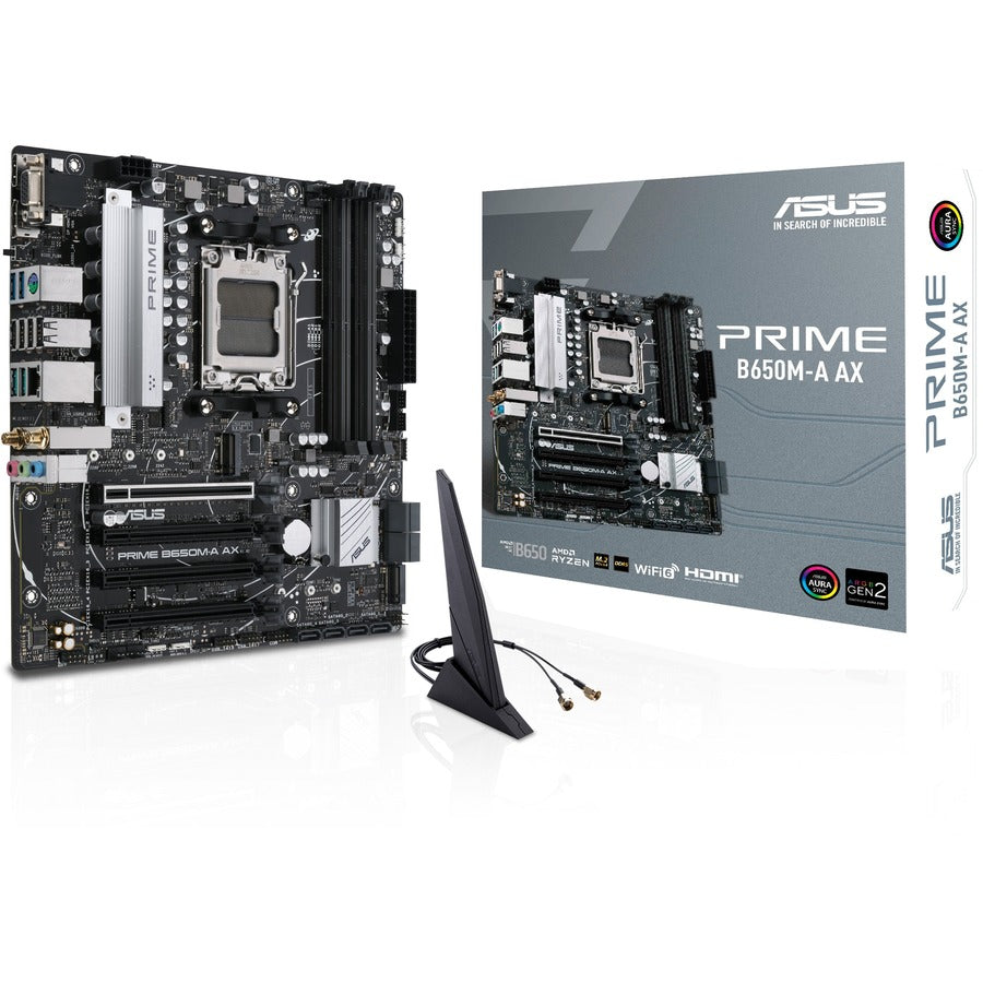 Asus Prime B650M-A AX Desktop Motherboard - AMD B650 Chipset - Socket AM5 - Micro ATX PRIME B650M-A AX