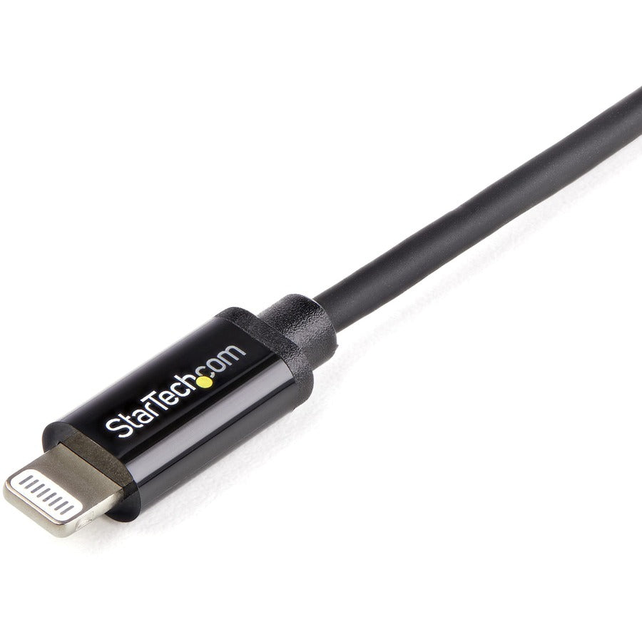 StarTech.com 2m (6ft) Long Black Apple® 8-pin Lightning Connector to USB Cable for iPhone / iPod / iPad USBLT2MB