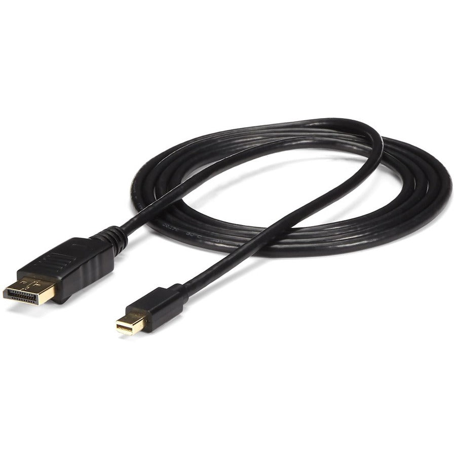 StarTech.com 6ft (2m) Mini DisplayPort to DisplayPort 1.2 Cable, 4K x 2K mDP to DisplayPort Adapter Cable, Mini DP to DP Cable for Monitor MDP2DPMM6