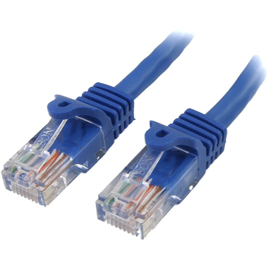 StarTech.com Câble de brassage Cat5e bleu sans accroc RJ45 UTP Cat 5e de 75 pieds - Cordon de brassage de 75 pieds RJ45PATCH75