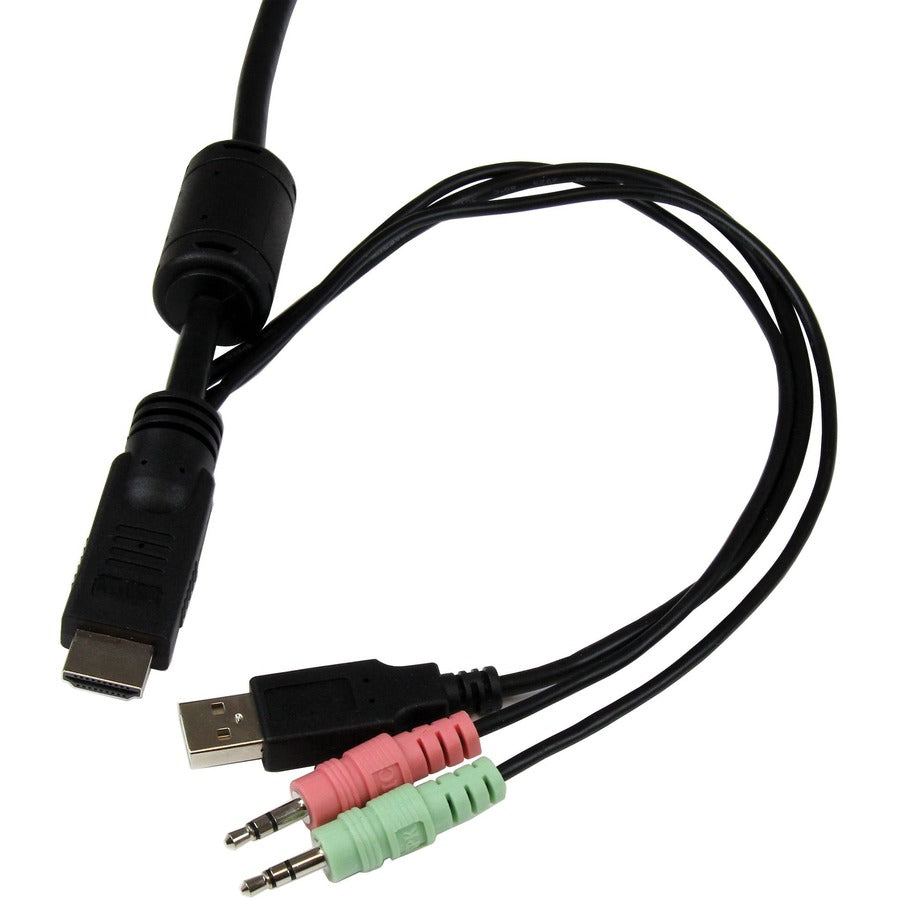 StarTech.com Commutateur KVM avec câble HDMI USB 2 ports avec audio et commutateur à distance - Alimenté par USB SV211HDUA