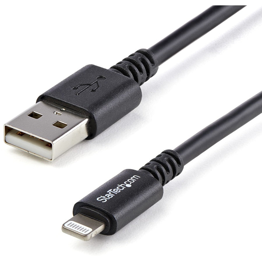 StarTech.com 3m (10ft) Long Black Apple® 8-pin Lightning Connector to USB Cable for iPhone / iPod / iPad USBLT3MB