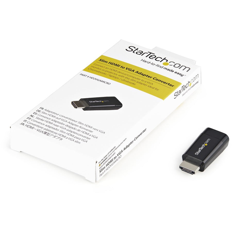 StarTech.com Adaptateur convertisseur compact HDMI vers VGA - 1920 x 1200/1080p HD2VGAMICRO