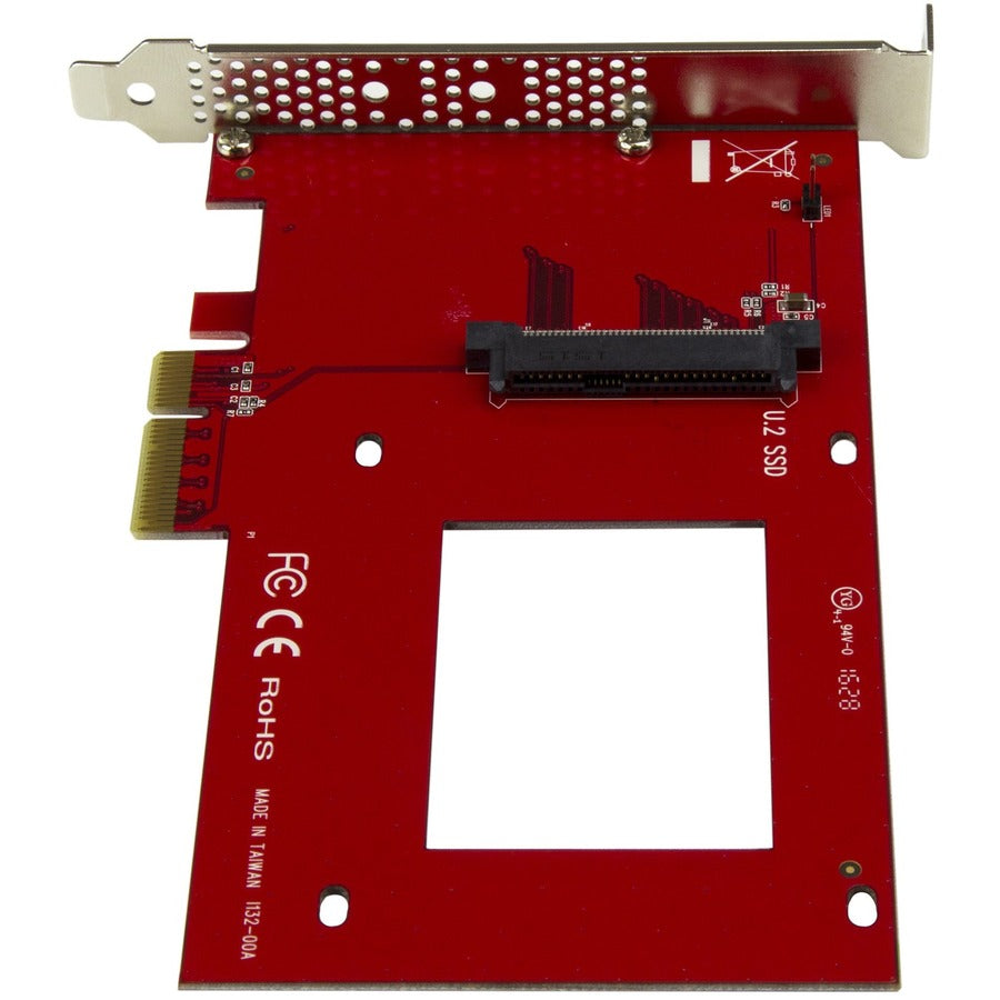 StarTech.com Adaptateur U.2 vers PCIe pour SSD NVMe U.2 2,5" - Adaptateur PCIe SFF-8639 - x4 PCI Express 3.0 - Adaptateur PCIe NVMe - Carte PCIe U.2 PEX4SFF8639