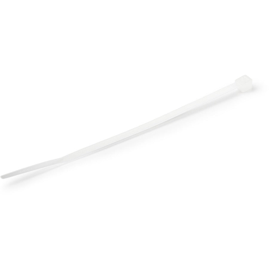 StarTech.com Attaches de câble 4"(10 cm), 7/8"(22 mm) de diamètre, résistance à la traction 18 lb (8 kg), attaches zippées autobloquantes en nylon, homologué UL, paquet de 1 000, blanc CBMZT4NK