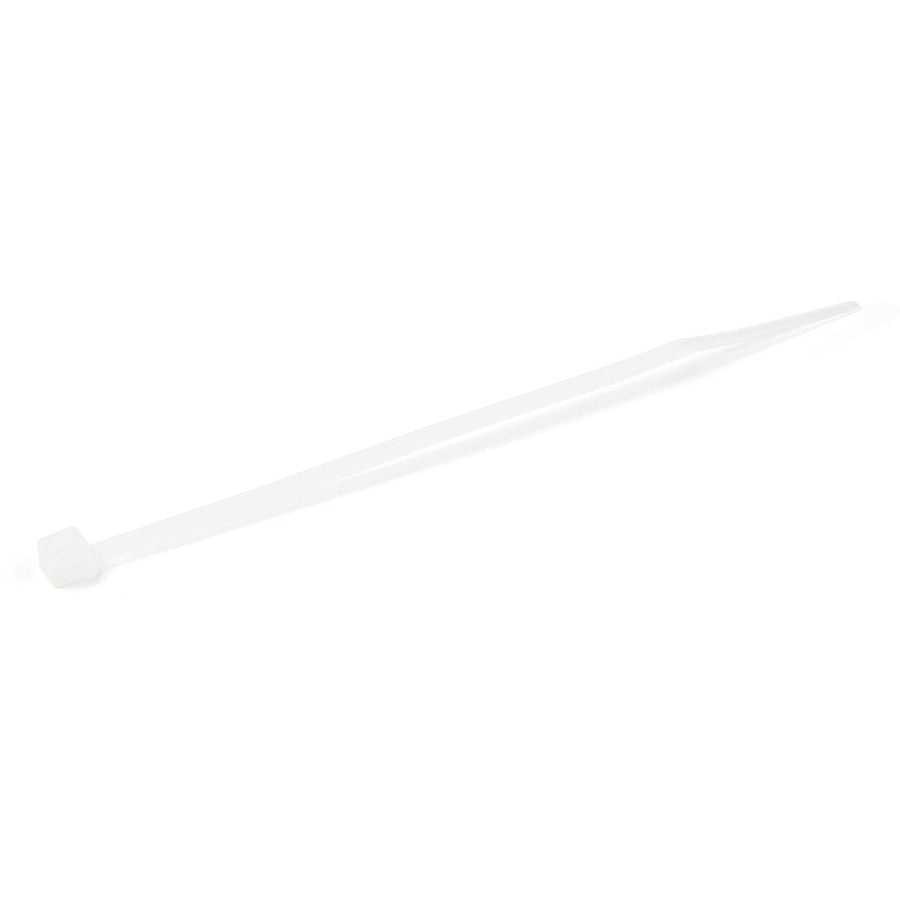 StarTech.com Attaches de câble 4"(10 cm), 7/8"(22 mm) de diamètre, résistance à la traction 18 lb (8 kg), attaches zippées autobloquantes en nylon, homologué UL, paquet de 1 000, blanc CBMZT4NK