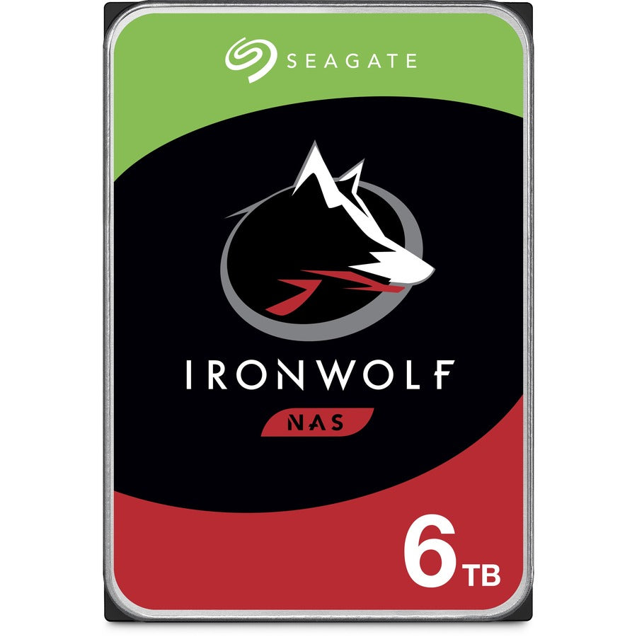 Seagate IronWolf ST6000VN001 6 TB Hard Drive - 3.5" Internal - SATA (SATA/600) - Conventional Magnetic Recording (CMR) Method ST6000VN001