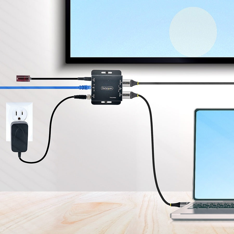 StarTech.com Rallonge HDMI sur CAT6/CAT5, 4K 30 Hz/130 pieds PoC HDMI sur Ethernet, kit émetteur et récepteur HDMI, extension IR EXTEND-HDMI-4K40C6P1