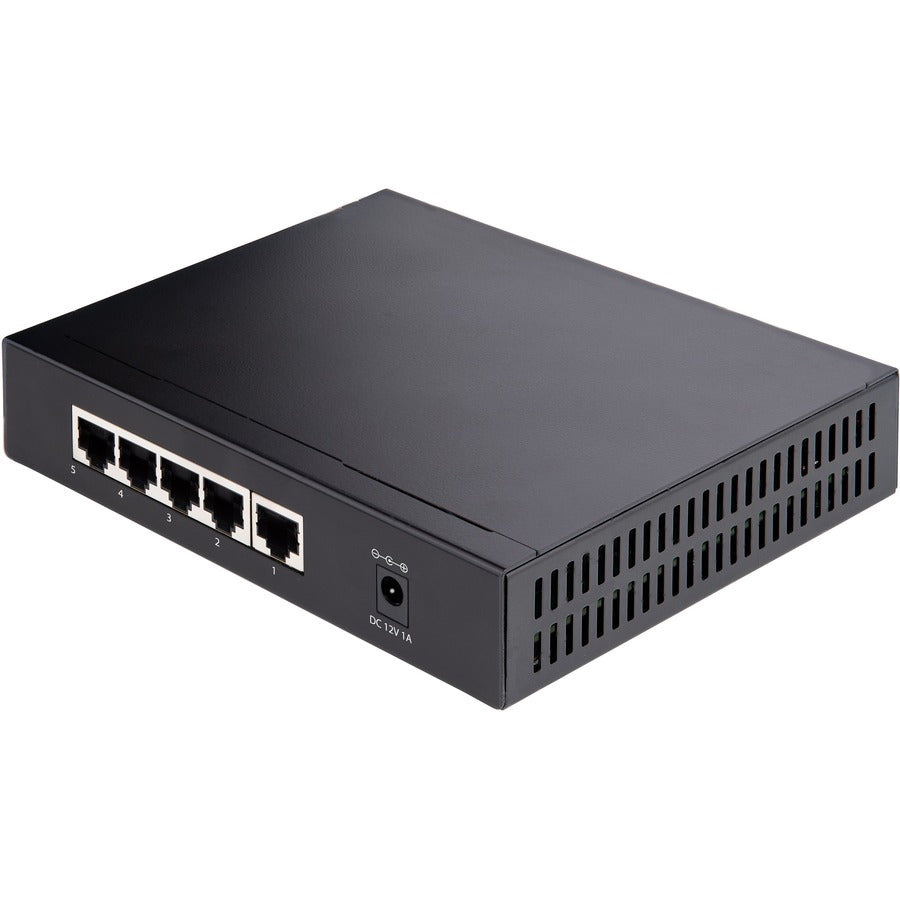 StarTech.com Unmanaged 2.5G Switch, 5 Port 2.5GBASE-T Unmanaged Ethernet Switch, Desk | Wall Mount Kit, Compatible w/ 10/100/1000Mbps devices DS52000