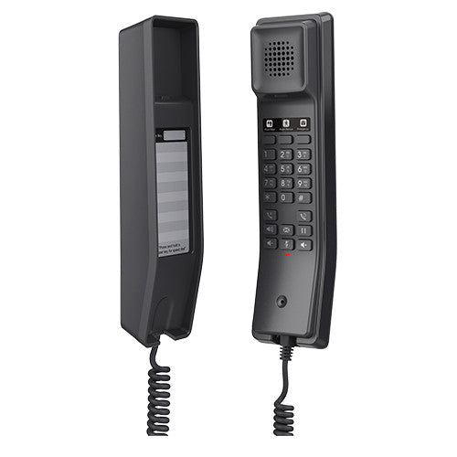 Téléphone d'hôtel compact Grandstream GHP611W avec Wi-Fi intégré - Noir