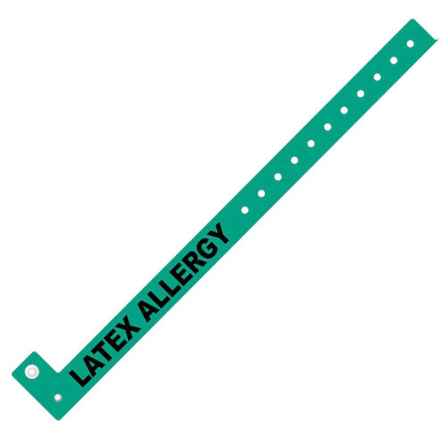 Zebra Slim Alert Wristband PS-LATEXALLERGY-GRE