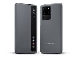 Samsung Smart Clear View Carrying Case Samsung Galaxy S20 Ultra 5G, Galaxy S20 Ultra Smartphone - Translucent EF-ZG988CWEGCA