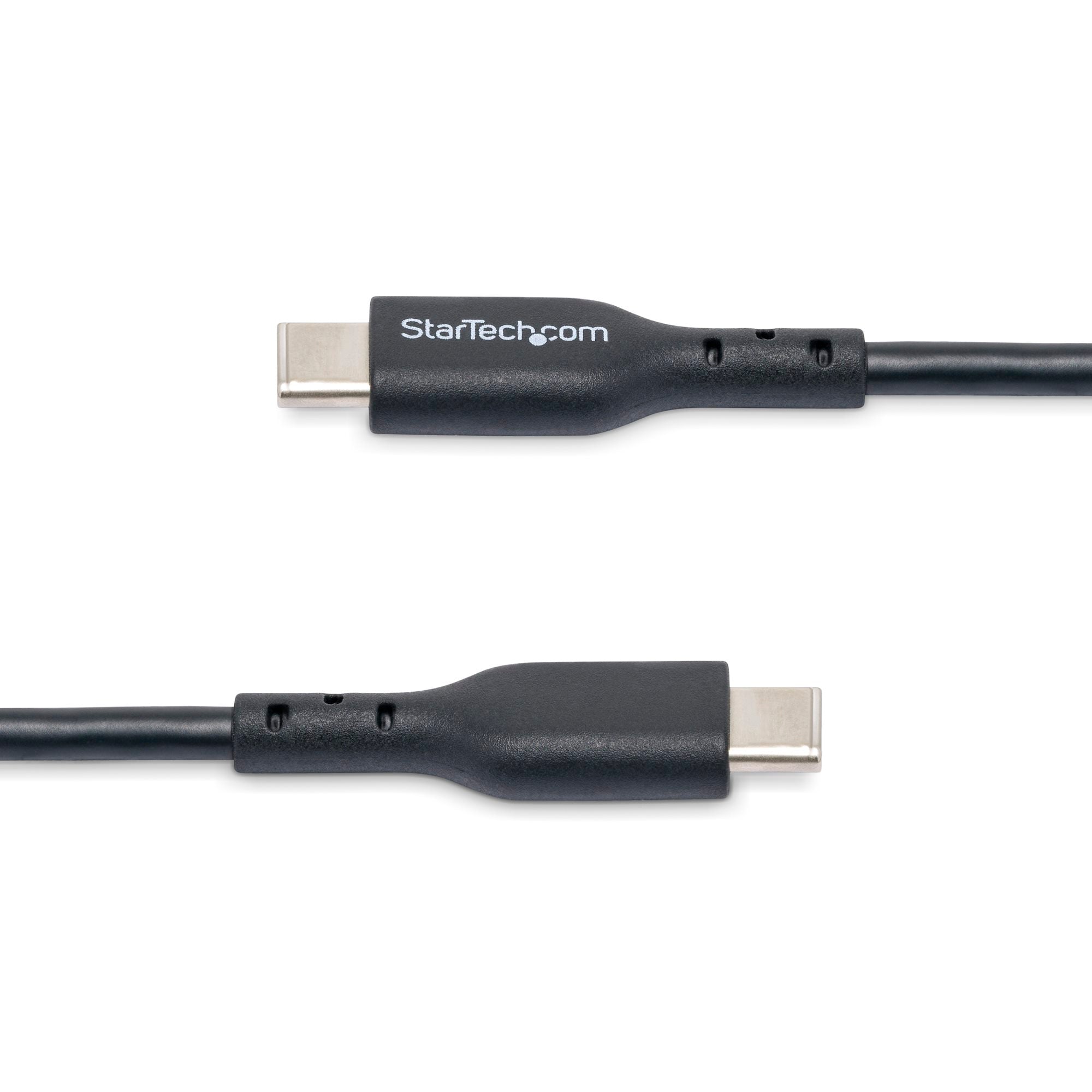 StarTech.com 3ft (0.9m) USB-C Charging Cable, USB 2.0 Type-C Laptop Charger Cord, 60W Power Delivery, TPE Jacket, Data Transfer Cable USB2CC3FBKE