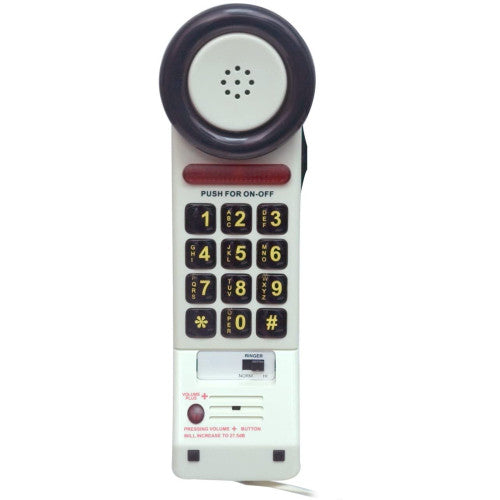 Med-PatXL2050 Téléphone monobloc avec bouton-poussoir marche/arrêt extra large