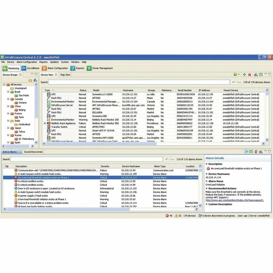 APC by Schneider Electric Infrastructure Management Equipment AP9470