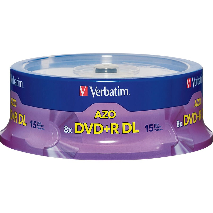 Verbatim 95484 DVD Recordable Media - DVD+R DL - 8x - 8.50 GB - 15 Pack Spindle 95484