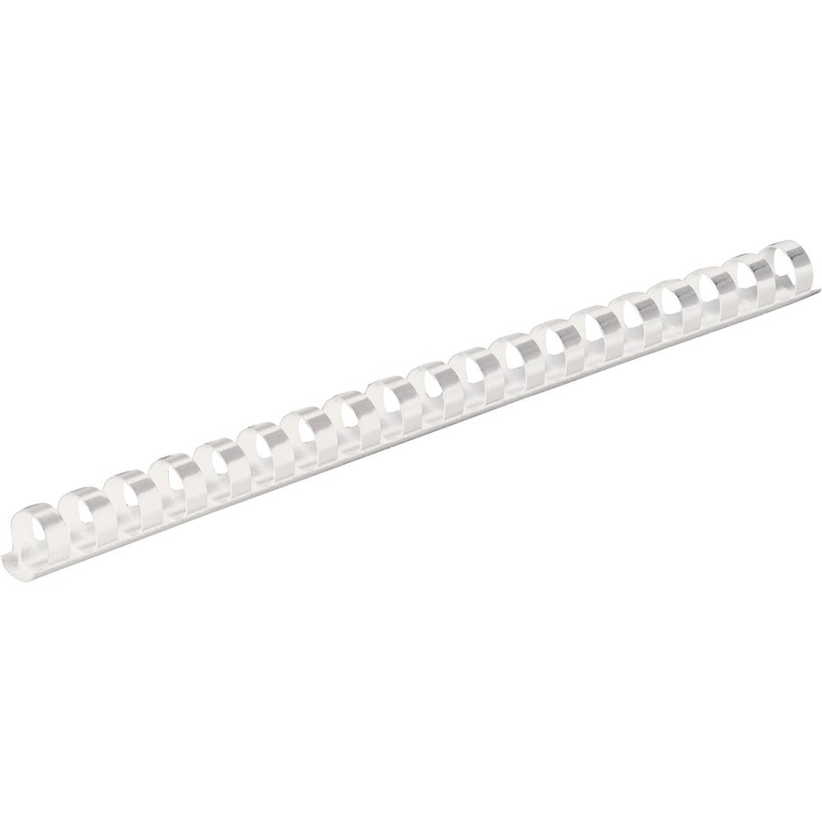 Fellowes Plastic Combs - Round Back 1/2" 90 sheets White 100 pk 52372