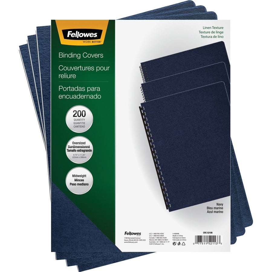 Fellowes Expressions Oversize Linen Presentation Covers 52113