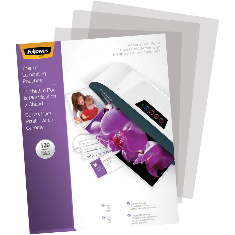 Fellowes Laminating Pouch Starter Kit, 130 pack 5208502