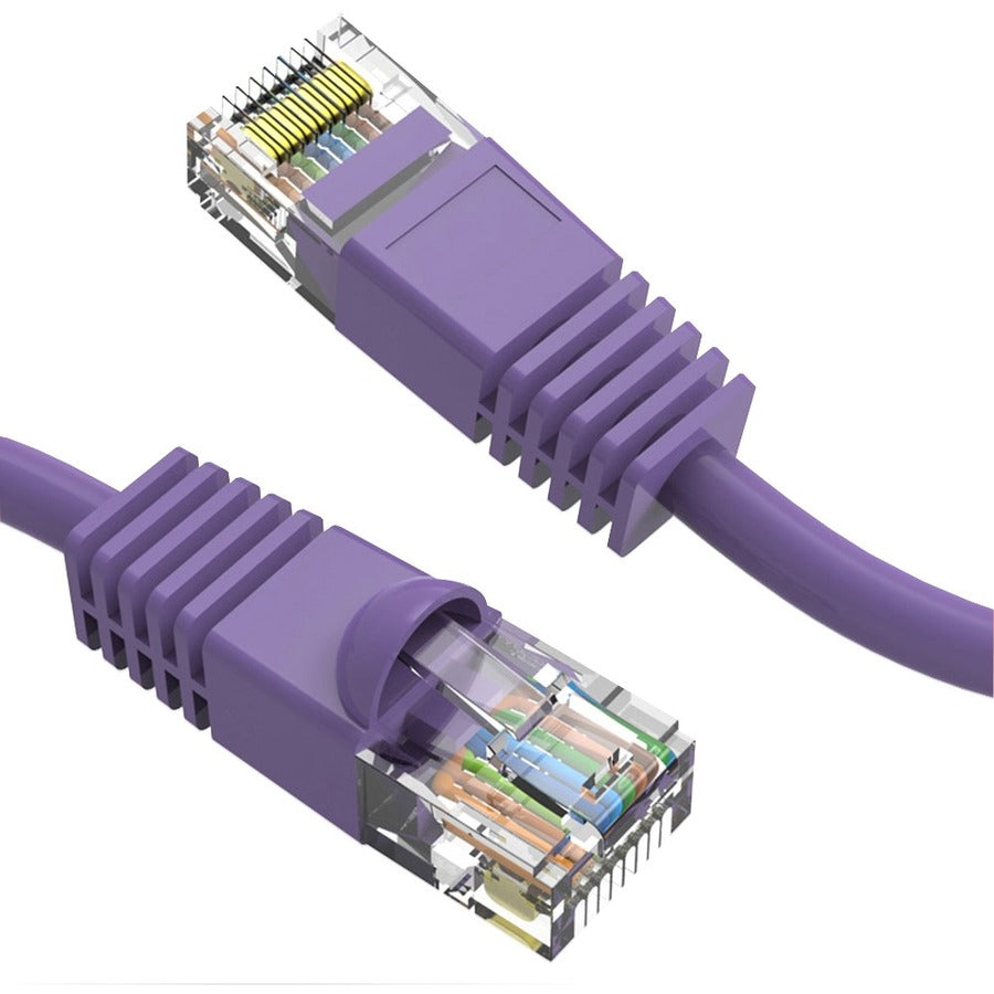 Axiom 1FT CAT6 UTP 550mhz Patch Cable Snagless Molded Boot (Purple) C6MB-P1-AX