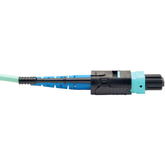 Tripp Lite by Eaton 1 Meter MTP / MPO Patch Cable, 24 Fiber, 100GbE Aqua OM3 Plenum N846-01M-24-P