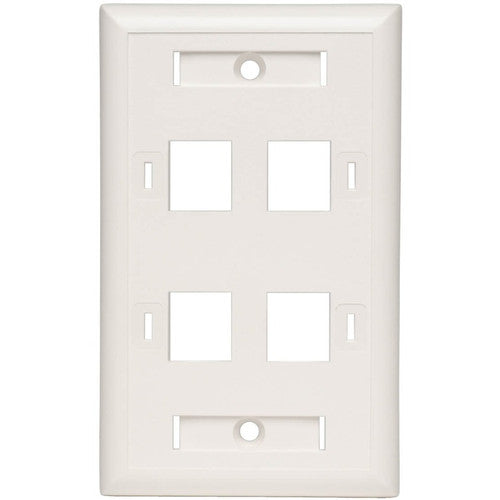 Tripp Lite by Eaton White Keystone Faceplate - 4 Ports N042-001-04-WH