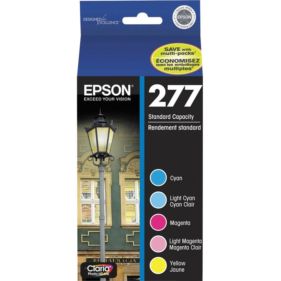 Epson Claria 277 Original Inkjet Ink Cartridge - Multi-pack - Cyan, Magenta, Yellow, Light Cyan, Light Magenta Pack T277920-S