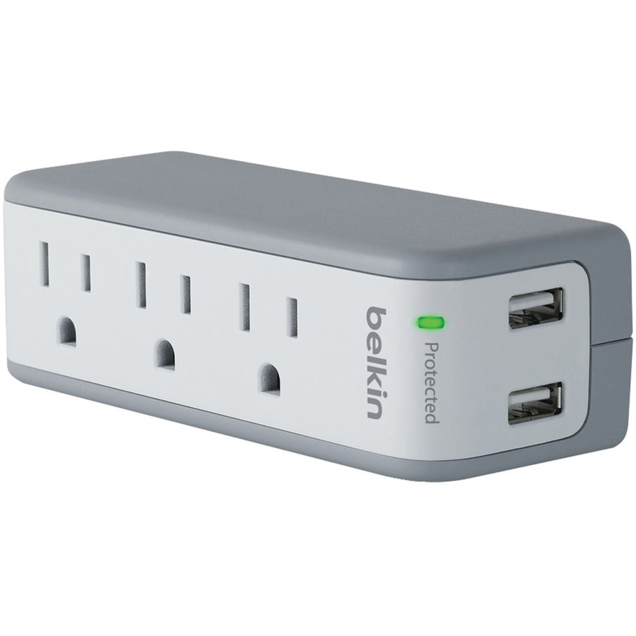 Belkin 3-Outlet Mini Travel Surge Protector with USB Ports (2.1 AMP) BST300bg