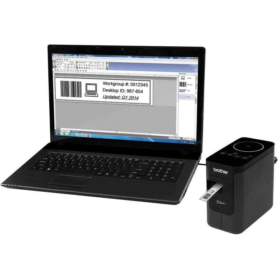 Brother P-touch PT-P750w Desktop Thermal Transfer Printer - Color - Label Print - USB - Wireless LAN - With Cutter PT-P750W