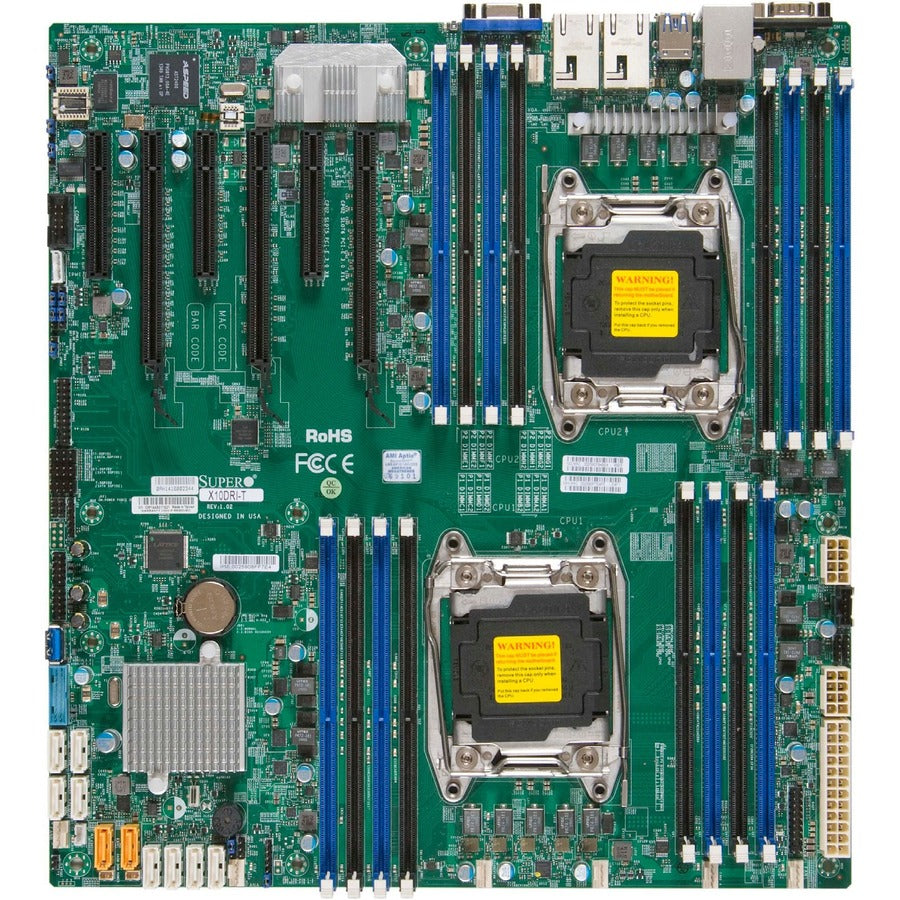 Supermicro X10DRi-T Server Motherboard - Intel C612 Chipset - Socket LGA 2011-v3 - Extended ATX MBD-X10DRI-T-O