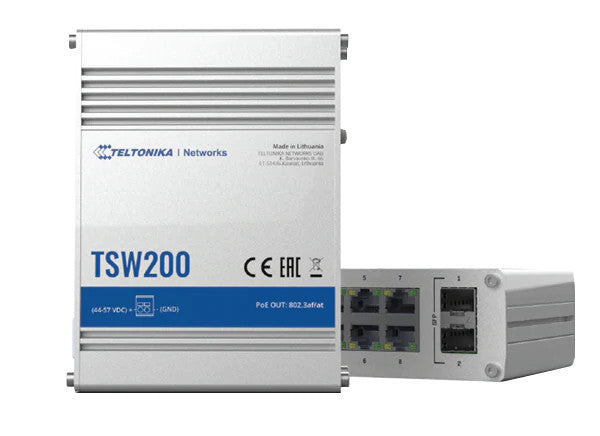 Commutateur POE+ TSW200 non géré Teltonika à 8 ports