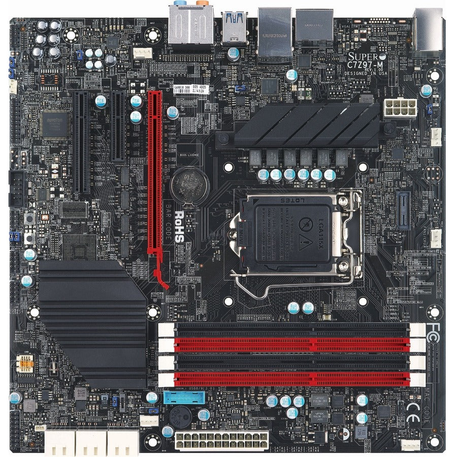 Supermicro C7Z97-MF Workstation Motherboard - Intel Z97 Express Chipset - Socket H3 LGA-1150 - Micro ATX MBD-C7Z97-MF-O