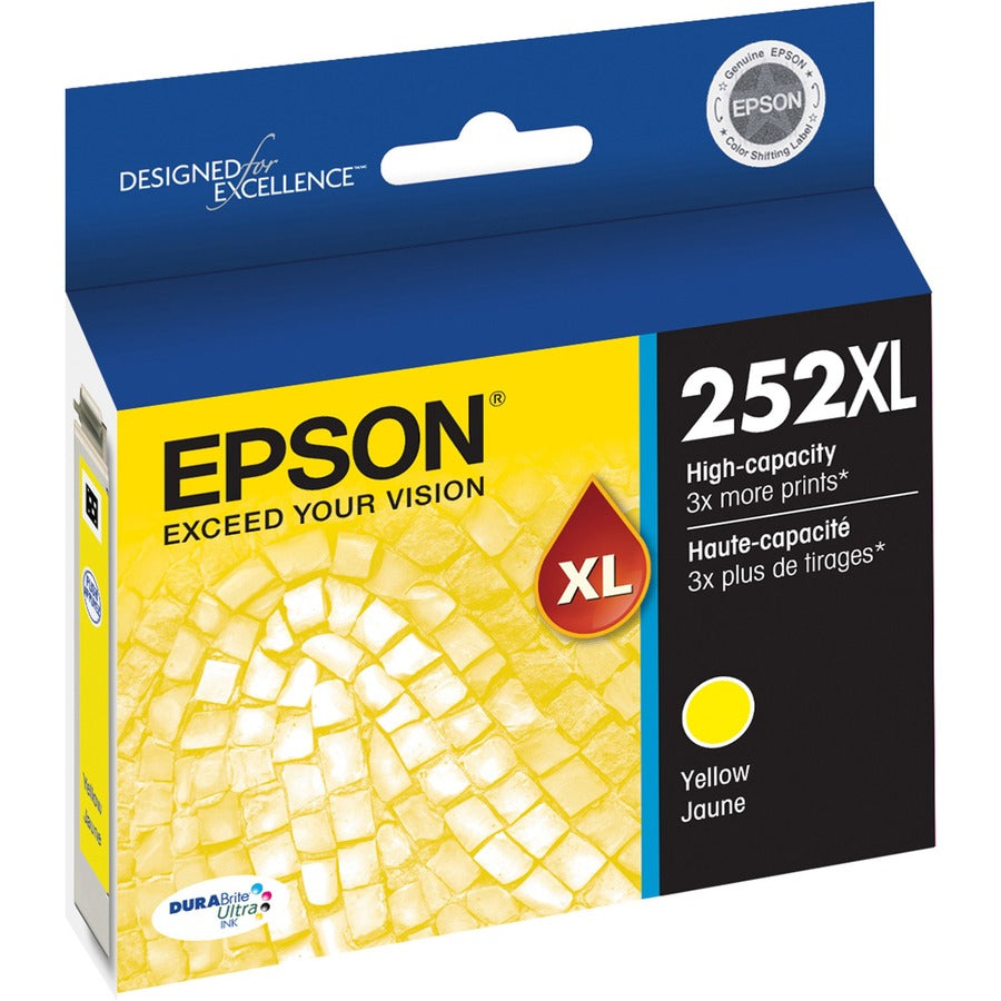 Epson DURABrite Ultra 252XL Original High Yield Inkjet Ink Cartridge - Yellow - 1 Each T252XL420-S