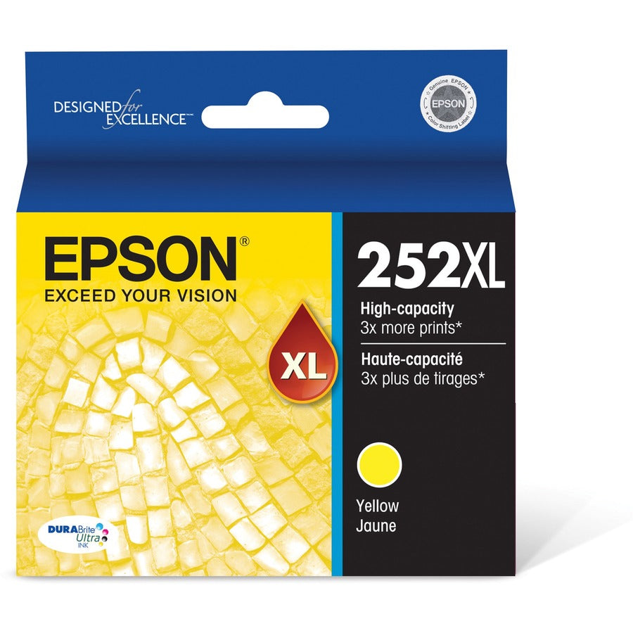 Epson DURABrite Ultra 252XL Original High Yield Inkjet Ink Cartridge - Yellow - 1 Each T252XL420-S