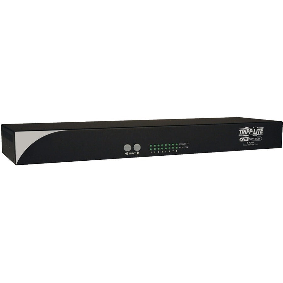 Tripp Lite by Eaton 8-Port NetCommander 1U Rackmount Cat5 KVM Switch with PS2 to USB Input Adapter B072-008-1A