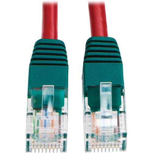 Câble de raccordement croisé moulé Tripp Lite by Eaton Cat5e 350 MHz (RJ45 M/M) - Rouge, 10 pi N010-010-RD