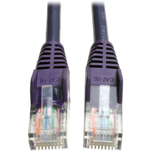 Câble de brassage moulé sans accroc Tripp Lite by Eaton Cat5e 350 MHz (RJ45 M/M) - Violet, 14 pi. N001-014-PU