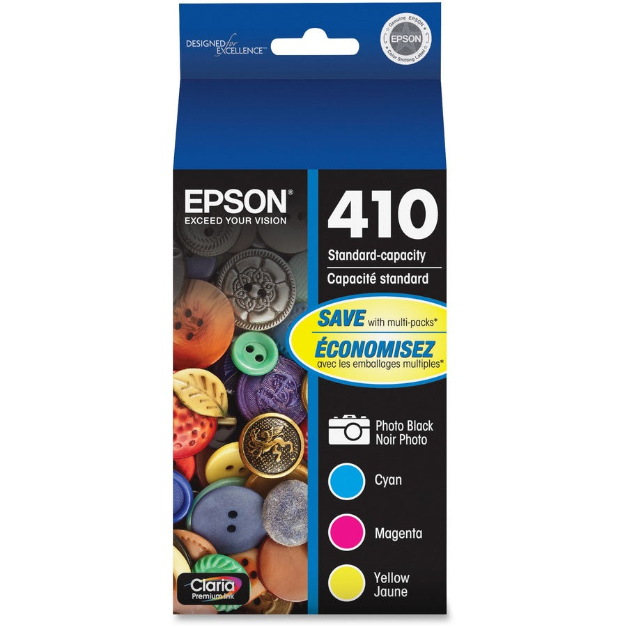 Epson DURABrite Ultra 410 Original Standard Yield Inkjet Ink Cartridge - Photo Black, Cyan, Magenta, Yellow Pack T410520-S