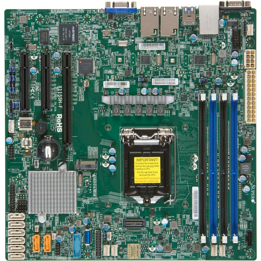 Supermicro X11SSH-F Server Motherboard - Intel C236 Chipset - Socket H4 LGA-1151 - Micro ATX MBD-X11SSH-F-O