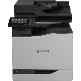 Lexmark CX820de Laser Multifunction Printer-Color-Copier/Fax/Scanner-52 ppm Mono/52 ppm Color Print-1200x1200 Print-Automatic Duplex Print-200000 Pages Monthly-650 sheets Input-Color Scanner-1200 Optical Scan-Color Fax-Gigabit Ethernet 42K0010