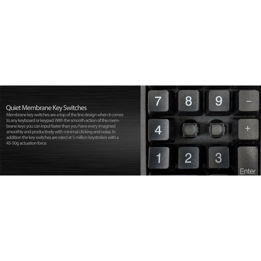 Adesso Antimicrobial Waterproof Numeric Keypad with Wrist Rest Support AKB-618UB