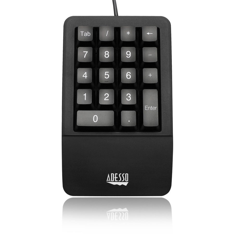 Adesso Antimicrobial Waterproof Numeric Keypad with Wrist Rest Support AKB-618UB