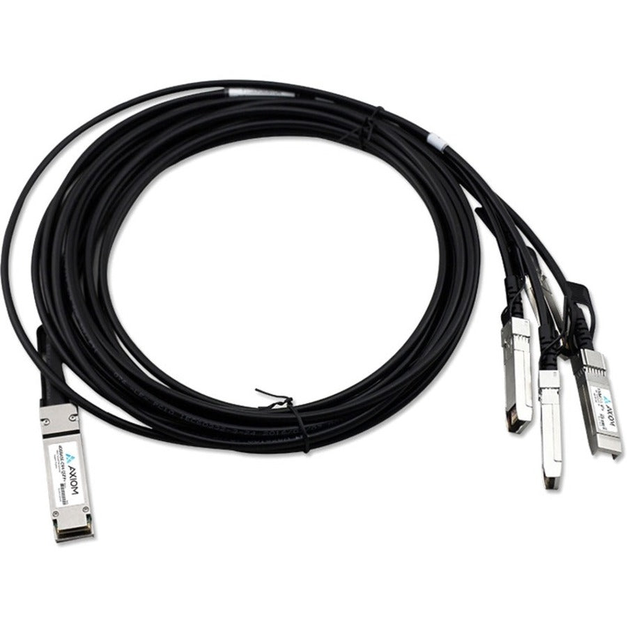 Axiom 40GBASE-CR4 QSFP+ to 4 10GBASE-CU SFP+ Passive DAC Dell Compatible 3m 470-AAGE-AX