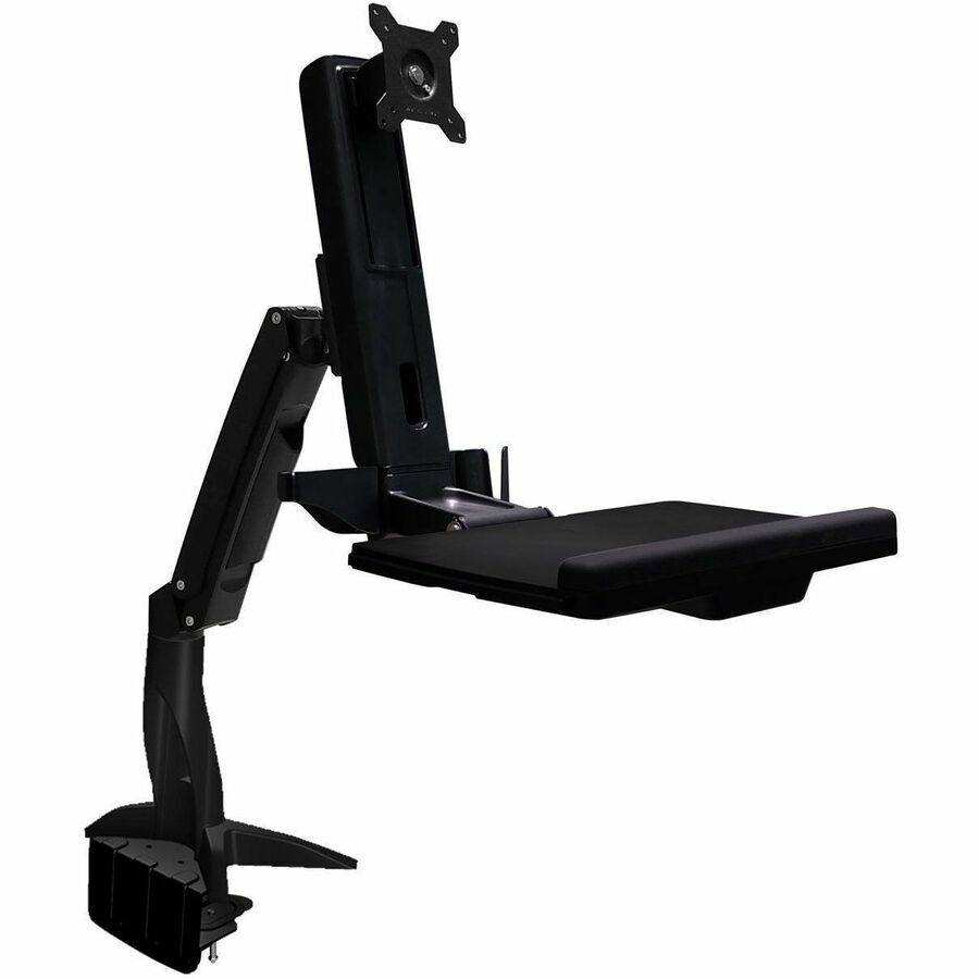 Amer Mounts Single Arm Clamp Mount Workstation (Dual Display and Keyboard) Supports Flat Panel Size up to 24" AMR1ACWS AMR1ACWS