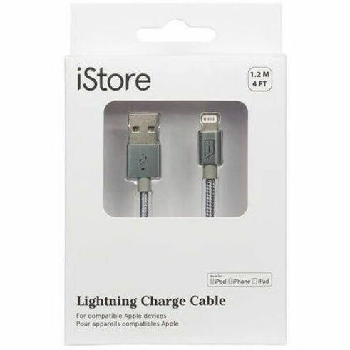 iStore Lightning Charge 4ft (1.2m) Braided Cable (Space Gray) ACC994CAI