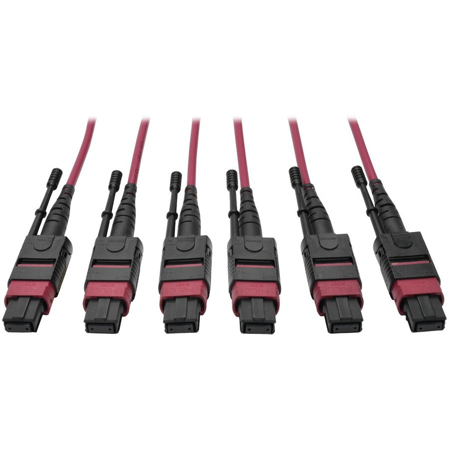 Tripp Lite by Eaton N858-15M-3X8-MG MTP/MPO Multimode Base-8 Trunk Cable, Magenta, 15 m N858-15M-3X8-MG