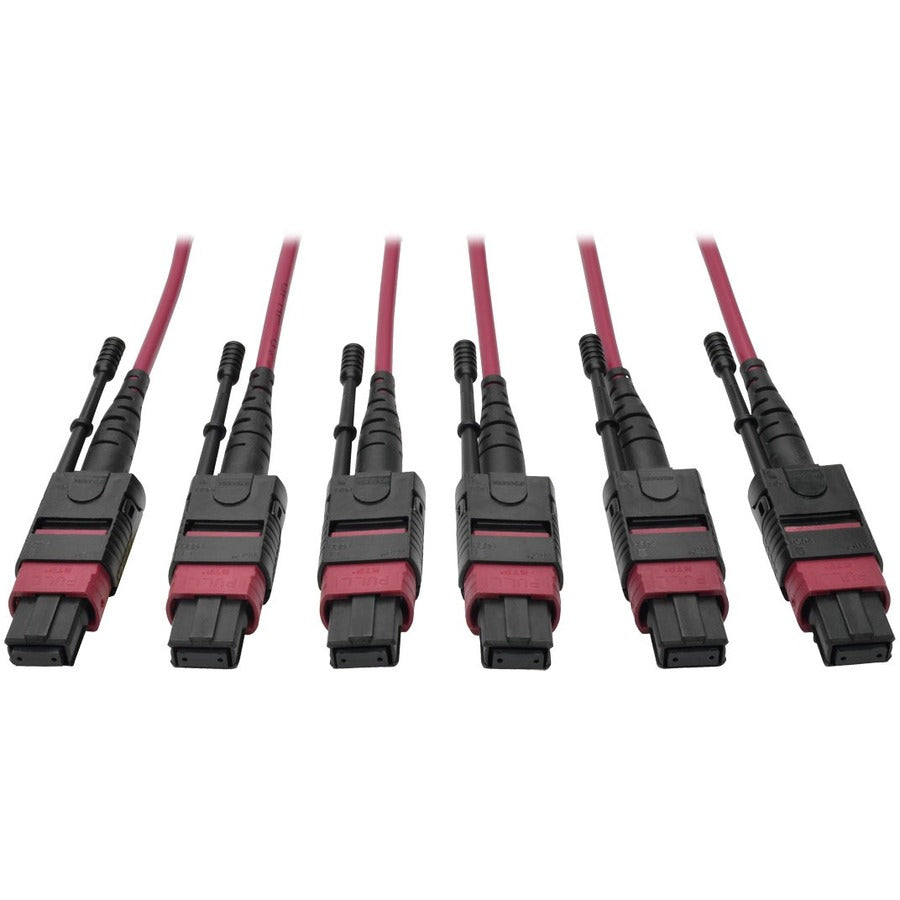 Tripp Lite by Eaton N858-61M-3X8-MG MTP/MPO Multimode Base-8 Trunk Cable, Magenta, 61 m N858-61M-3X8-MG